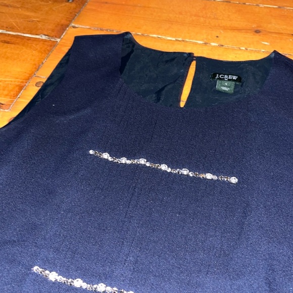Vintage Jcrew blue sleeveless top with bling - Picture 2 of 5
